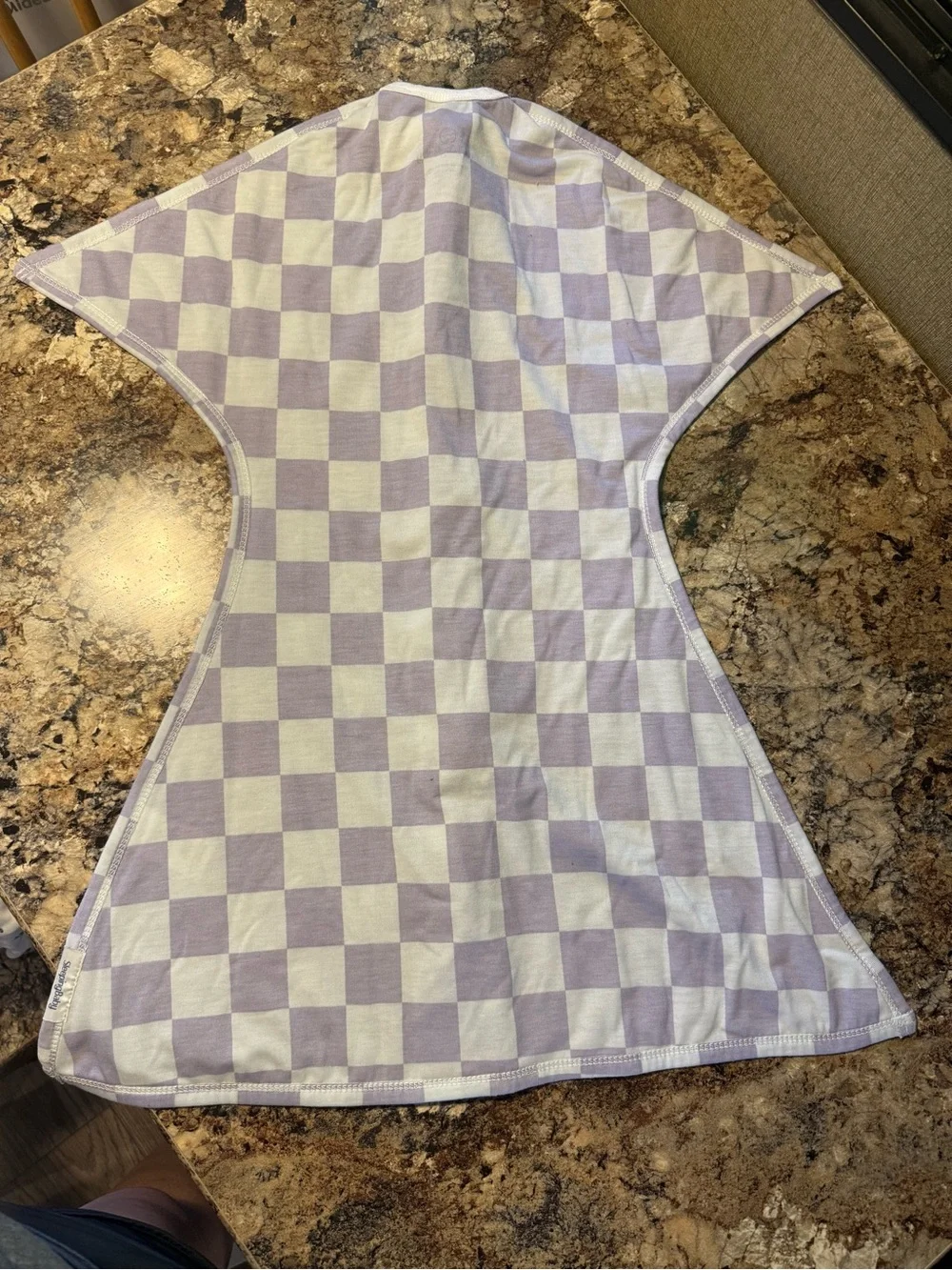 Kids Lavender Check Swaddle Sleep Sack - Soft Checkered Pajama